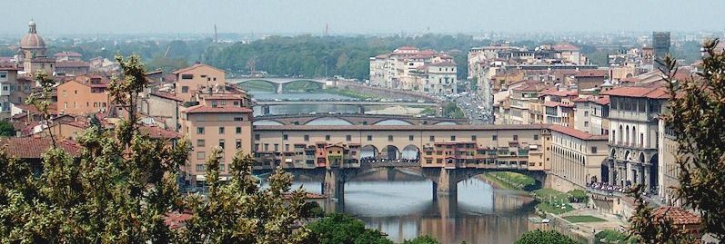 Valdarno bridges over the Arno at Florence